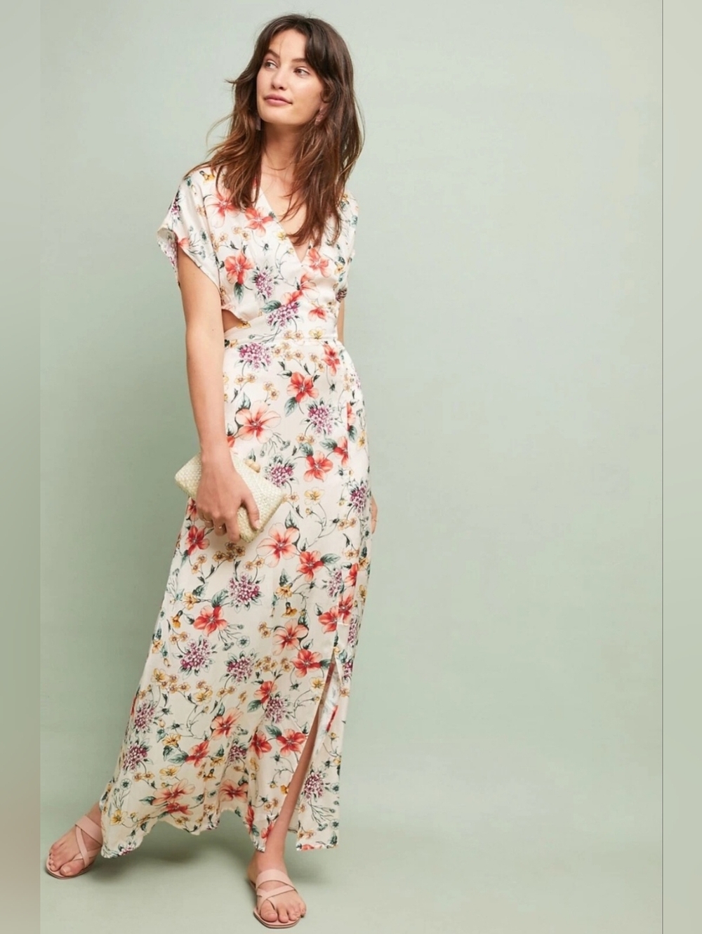Anthropologie Oleander Blossom Maxi Dress sz Small